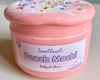 Sweetheart Peach Mochi Slime - Fluffy Butter Slime, Scented