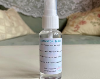 Activator spray for fixing sticky slime - anti-stick mixture in 50ml spray bottle