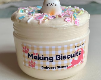 Slime morbido "Per fare i biscotti": pane profumato con un tocco di gatto