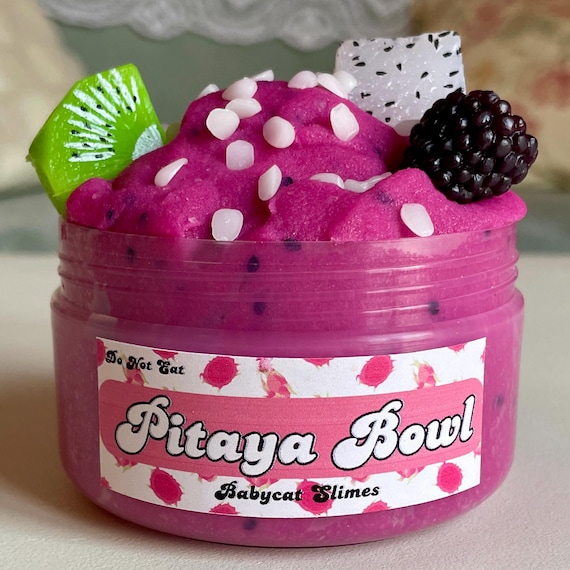 Pitaya Bowl Icee Slime: Dragonfruit Sensory Toy with Charms