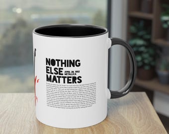 Caneca personalizada com letra de música, Caneca "Nada mais importa", Presente musical personalizado, Presente de aniversário para ele ou para ela, Caneca para amantes da música