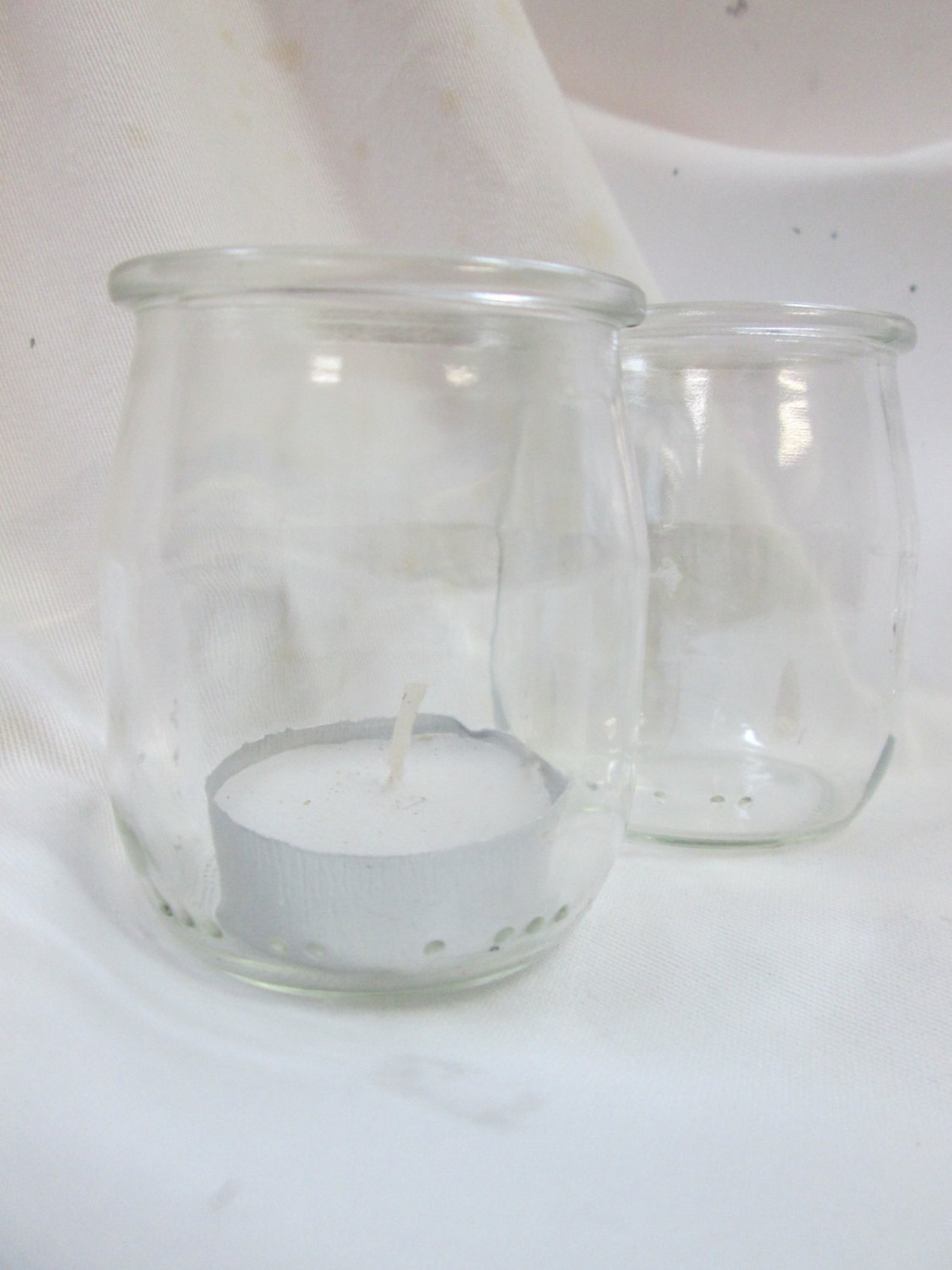 Glass Jar Set12 Small Glass Jars With 12 Plastic Lidsdiy Etsy