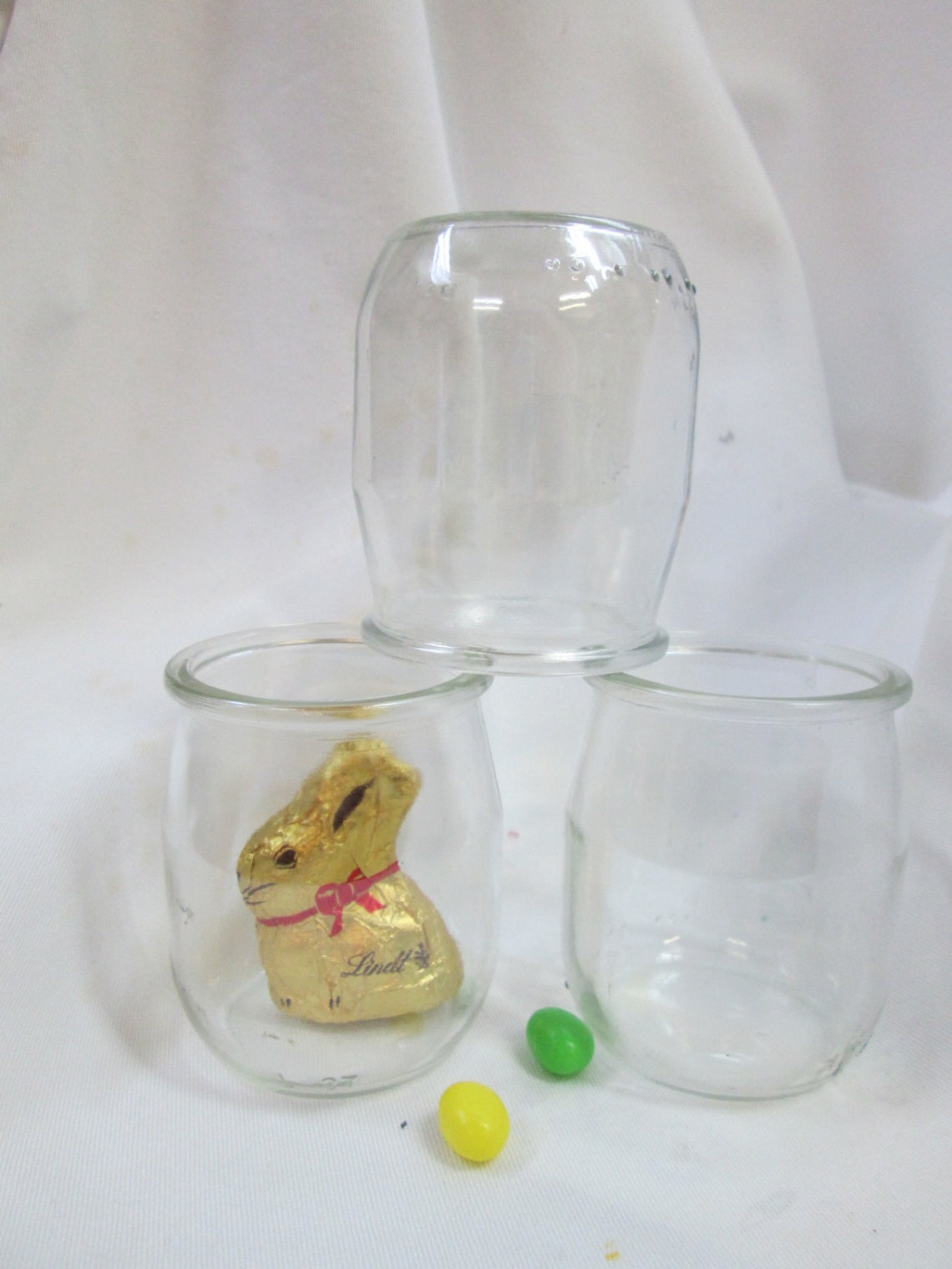 Glass Jar Set12 Small Glass Jars With 12 Plastic Lidsdiy Etsy