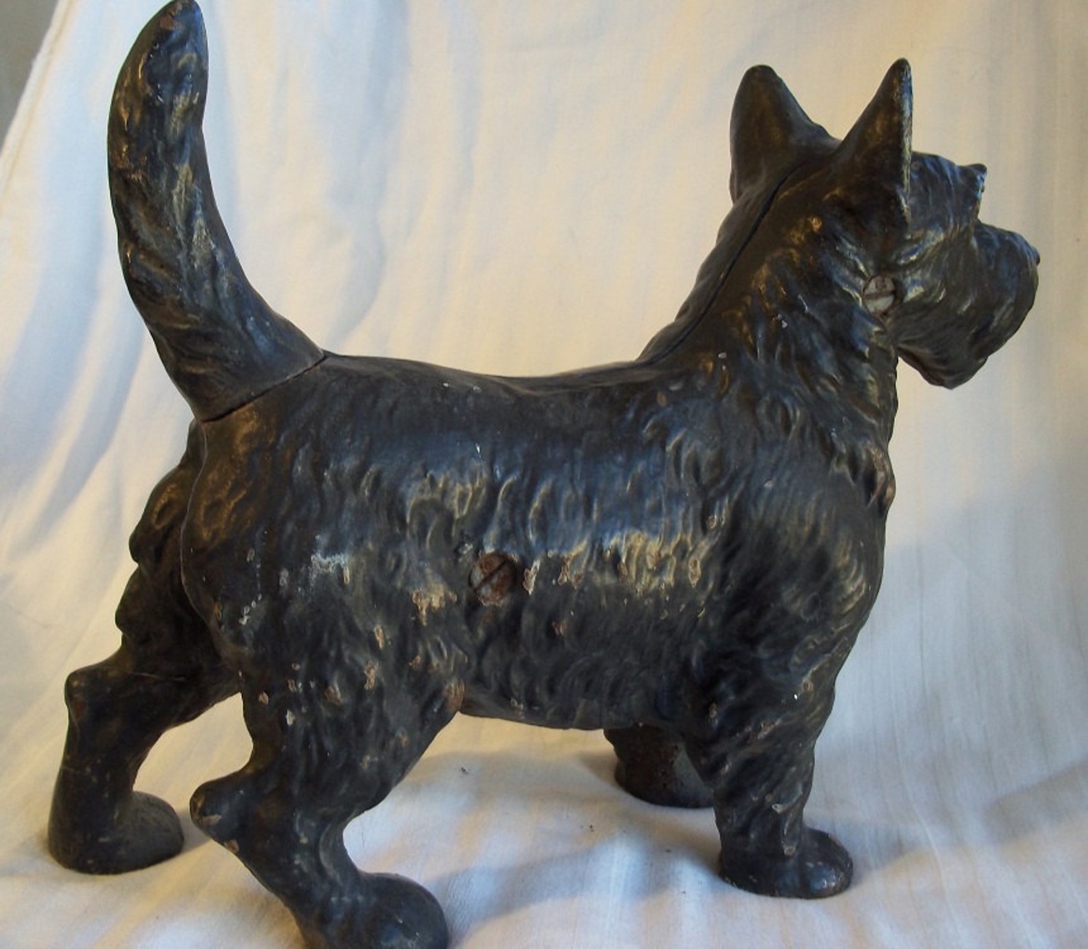 Vintage Scottie Dog Cast Iron Doorstop Etsy