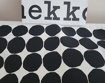 New Marimekko Cotton Fabric-Iconic Finnish Bold Graphic Black and White Kivet Print 1956 Designer Fabric