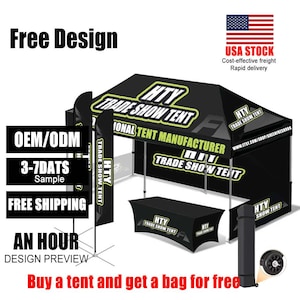 Heavy Duty Custom Tent 10x20 ft, Personalized Instant shelter for Commercial Events, Pop up shop, Custom Printed tent Canopy Tent