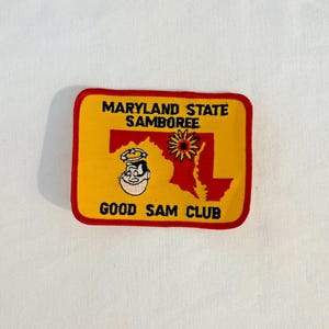 Vintage Good Sam Club Maryland State Samboree Patch brodé RV Camper Travel