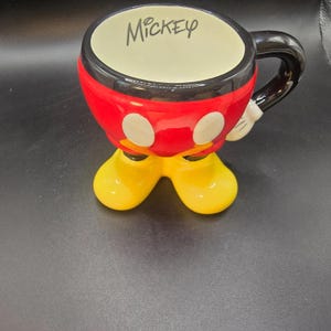 Disney Parks Mickey Mouse Pants Legs Ceramic Mug Authentic Original 3D Figure image 2