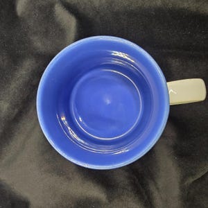 Vintage 90's Disney The Little Mermaid Ursula Flounder Mug Made in Thailand Blue image 5
