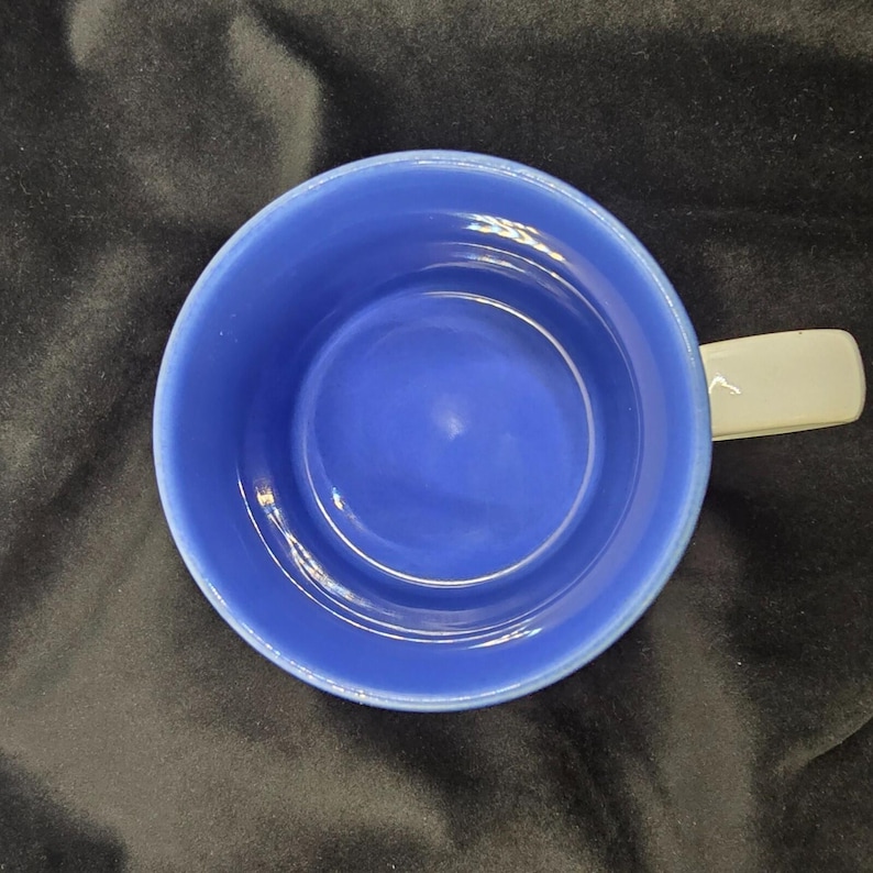 Vintage 90's Disney The Little Mermaid Ursula Flounder Mug Made in Thailand Blue image 5