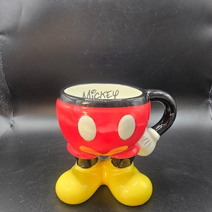 Disney Parks Mickey Mouse Pants Legs Ceramic Mug Authentic Original 3D Figure image 1