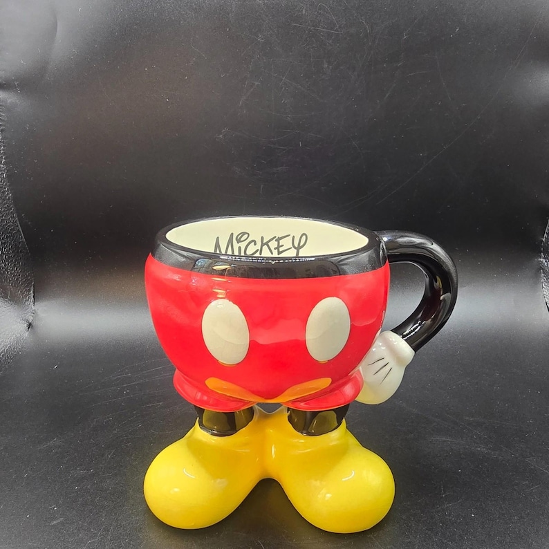 Disney Parks Mickey Mouse Pants Legs Ceramic Mug Authentic Original 3D Figure image 1