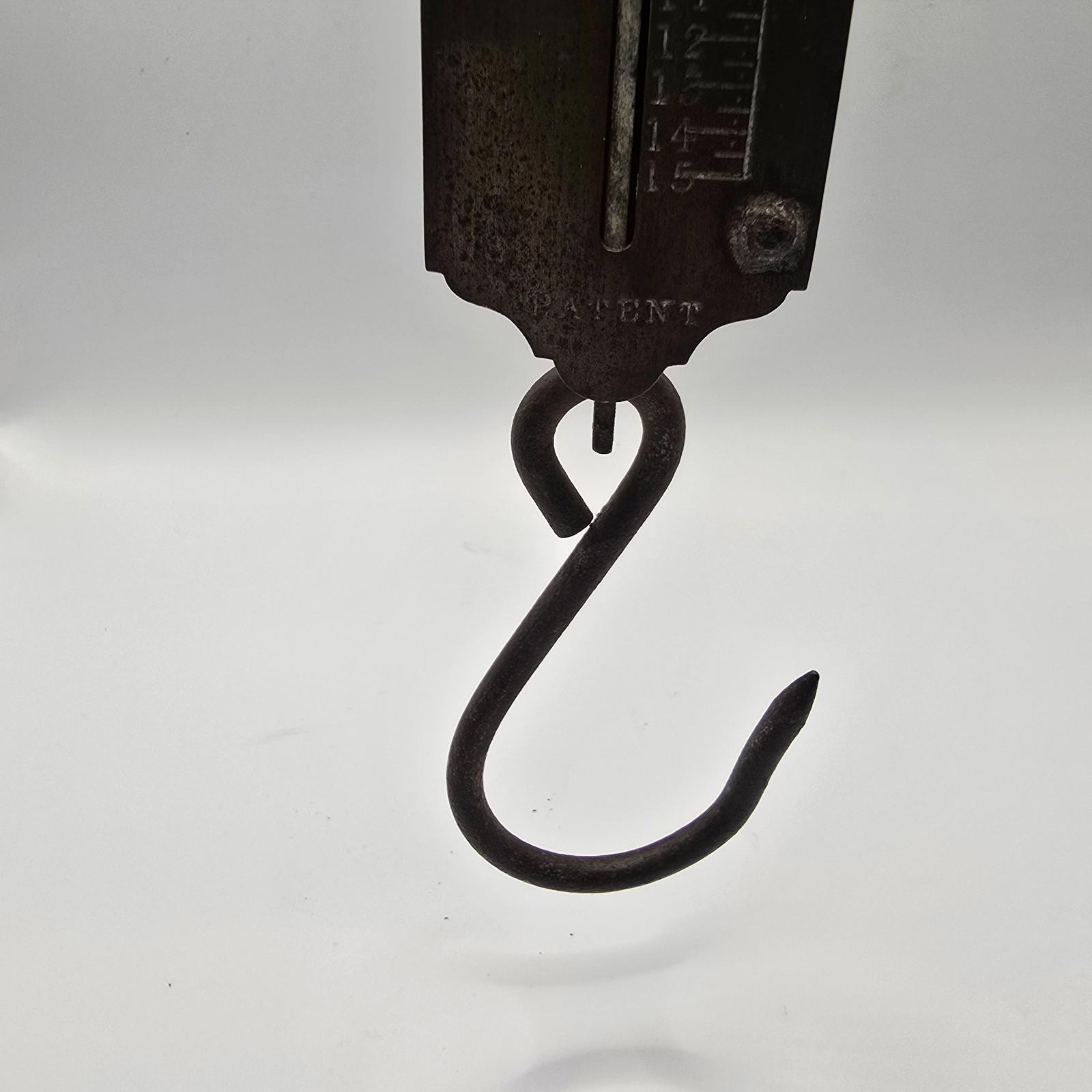 Antique Salter's Improved Spring Balance No 2 Brass Hanging Scale