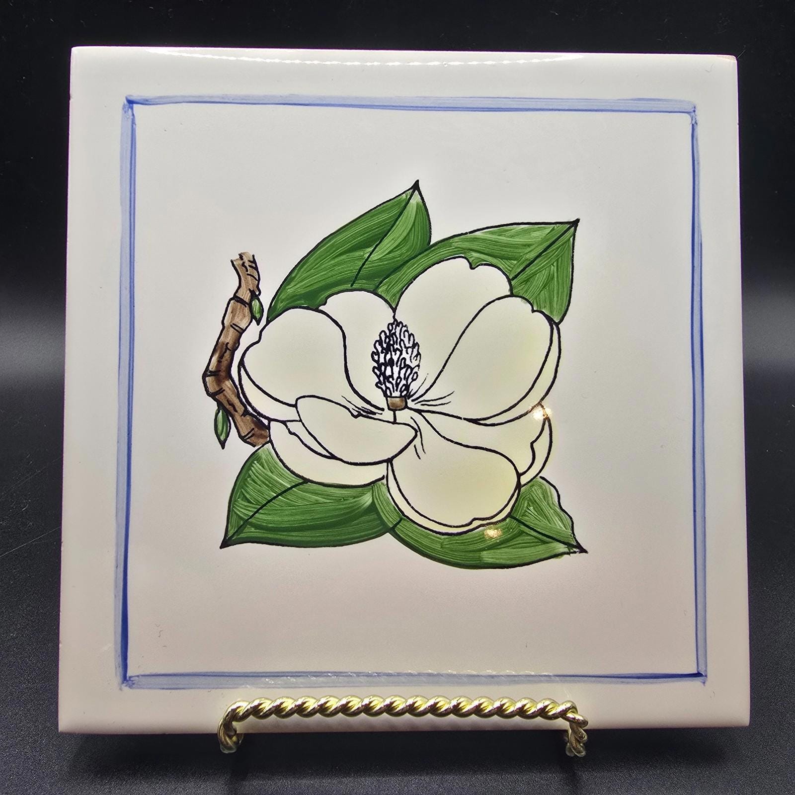 Howard Originals Magnolia Tile Trivet Wall Art Tulsa OK Hand