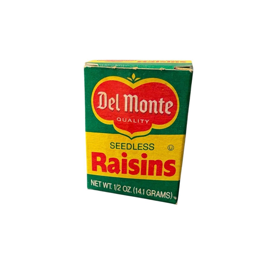 Uk Raisain Box Vintage Miniature Del Monte Raisins Box Barbie-size 1:6 Toy Kitchen ...
