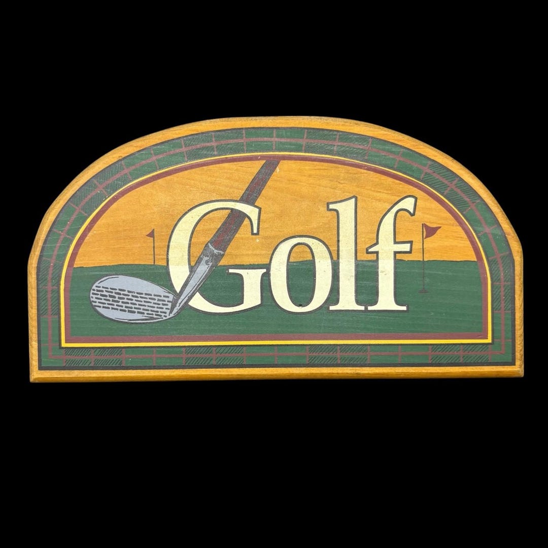 Table Sign Golf Golf Wall Sign Wooden Plaque Sports Bar Man Cave Decor 10x5 Painted - Etsy