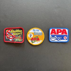 APA Pool League Patch Lot 3 Rackless Night On the Snap 9 Ball Billiards Award