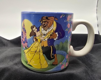 Vintage 1990's Disney Beauty and the Beast Made in Japan Coffee Mug