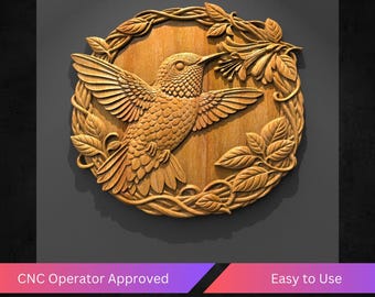 Birds And Flowers Wall Decor Bas Relief File, Stl File For Cnc Router