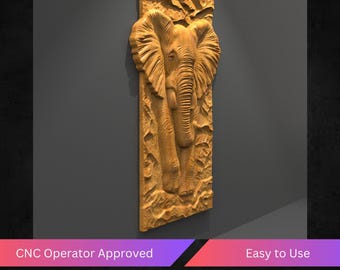 Elephant Cnc Relief File, Animals Stl File For Cnc Router - Instant Download | Tested & Optimized