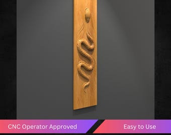 Swimming Snake Cnc Relief File, Stl File For Cnc Router - Instant Download | Tested & Optimized | Easy to Use Cnc Operator Approved