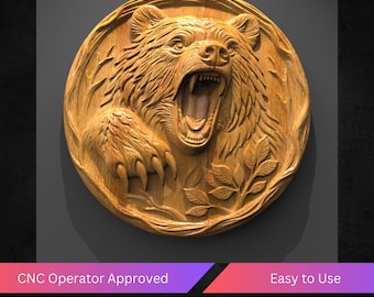 Bear Cnc Relief File, Stl File For Cnc Router - Instant Download | Tested & Optimized | Easy to Use Cnc Operator Approved