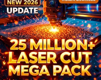 Laser Cut Mega Bundle  | 25,000,000+ Designs for Diode CO2 and Fiber Lasers | Lightburn and Xtool Compatible | Laser Cut & Engraving Files