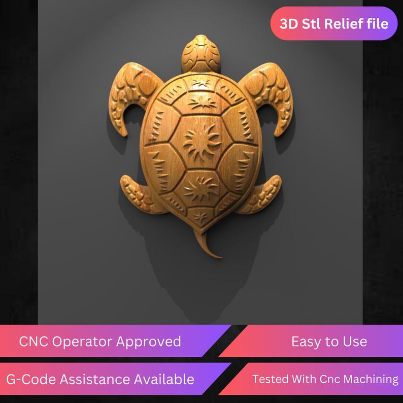 Caretta Caretta Relief File, Sea Turtle Stl File for Cnc Router ...