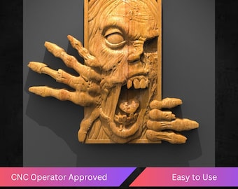 3D Zombie Cnc Router Files, Stl Bas Relief File For Cnc Router | Instant Download