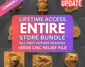 Mega 3D Printer Relief Bundle +8500 Stl Files For 3D Printer -Mega Bundle | Instant Download | Tested & Optimized | Cnc Operator Approved,
