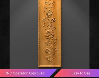 FLower Cnc Relief File, Floral Stl File For Cnc Router - Instant Download | Tested & Optimized | Easy to Use Cnc Operator Approved
