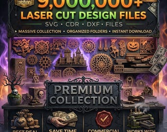 9,000,000+ Laser Cut Files Halloween Mega Bundle | SVG DXF | CNC & co2 laser designs | Instant download