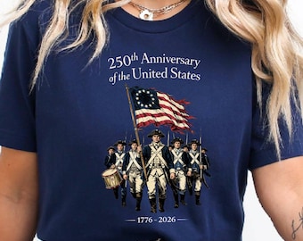 Revolutionary War Soldiers 1776-2026 Shirt, 250th Anniversary DAR SAR Tee Independence Day Gift, Patriotic 4th of July Shirt