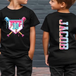 Personalized Baseball Drip Shirt for Kids, Boy Birthday Baseball Shirt,Baseball Drip Shirt,Ice Cream Drip Toddler Tee,Youth Sports Team Gift