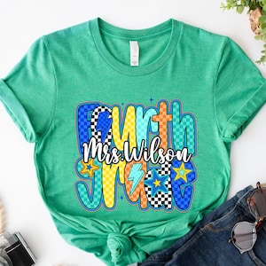 Personalized Fourth Grade Teacher Shirt, Fourth Grade Teacher Shirt,First Day of School Gift,Teacher Name Shirt,Back to School 4th Grade Tee