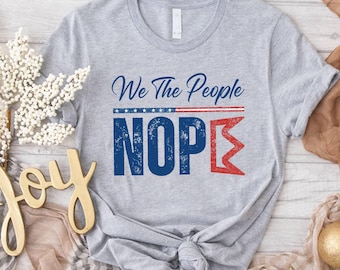 No Kings in Anti-Trump Protest Shirt Democracy American Tee Protest Gift for Anti-MAGA Patriotic Tee We The People No Kings Day T-Shirt