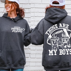 Custom Football Team Name and Number Hoodie, Gift For Football Team Lover, Football Mama Hoodie, Game Day Women Hoodie, Football Mom Hoodie