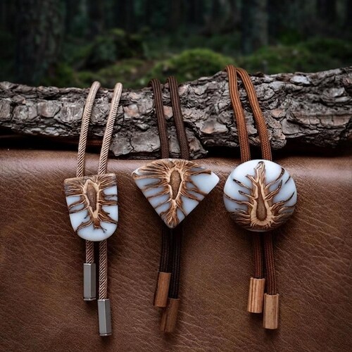 Original bolo tie made from pine cone natural western mens bolo tie gift suitable for him/wedding grooms or western cowboy necktie