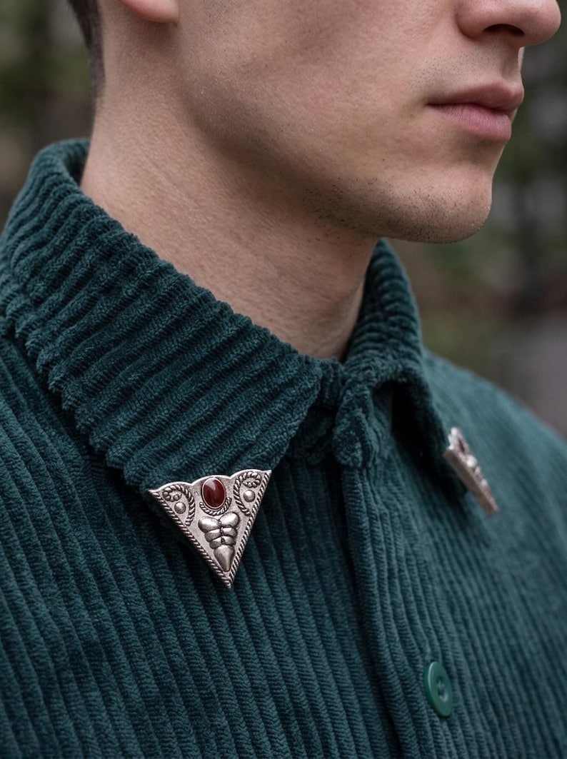 Triangular Collars Vintage Western Collar Tips Triangle Shirt Corners, Collar Pins, Collar ...
