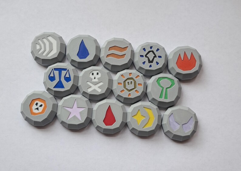 OSRS Rune Magnets - 3D Printed Fridge Magnets - Old School Runescape ...