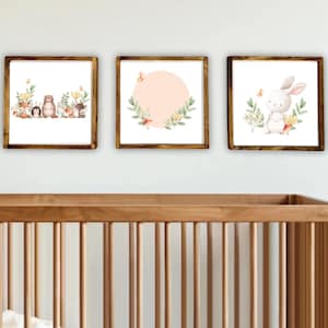 Ensemble de 3 impressions animaux mignons pour cadre chambre d’enfants
