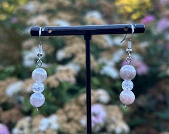 Gray and Beige Cute Dainty Handmade Earrings | coquette, downtown girl, gifts for girls, y2k, autumn, back to school