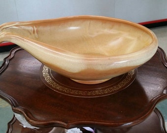 Frankoma Console Bowl Or Centerpiece in Peach Glow