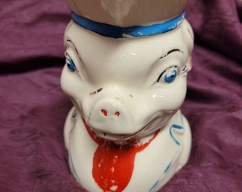 Toby Mug Style Colonial Pig Pitcher