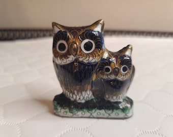 Cloisonne Owls