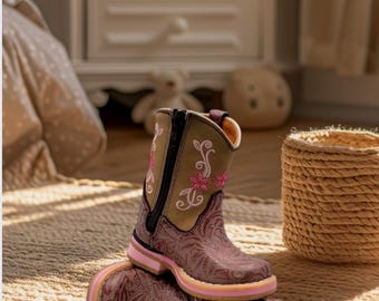 Baby Genuine Leather Cowgirl Boots