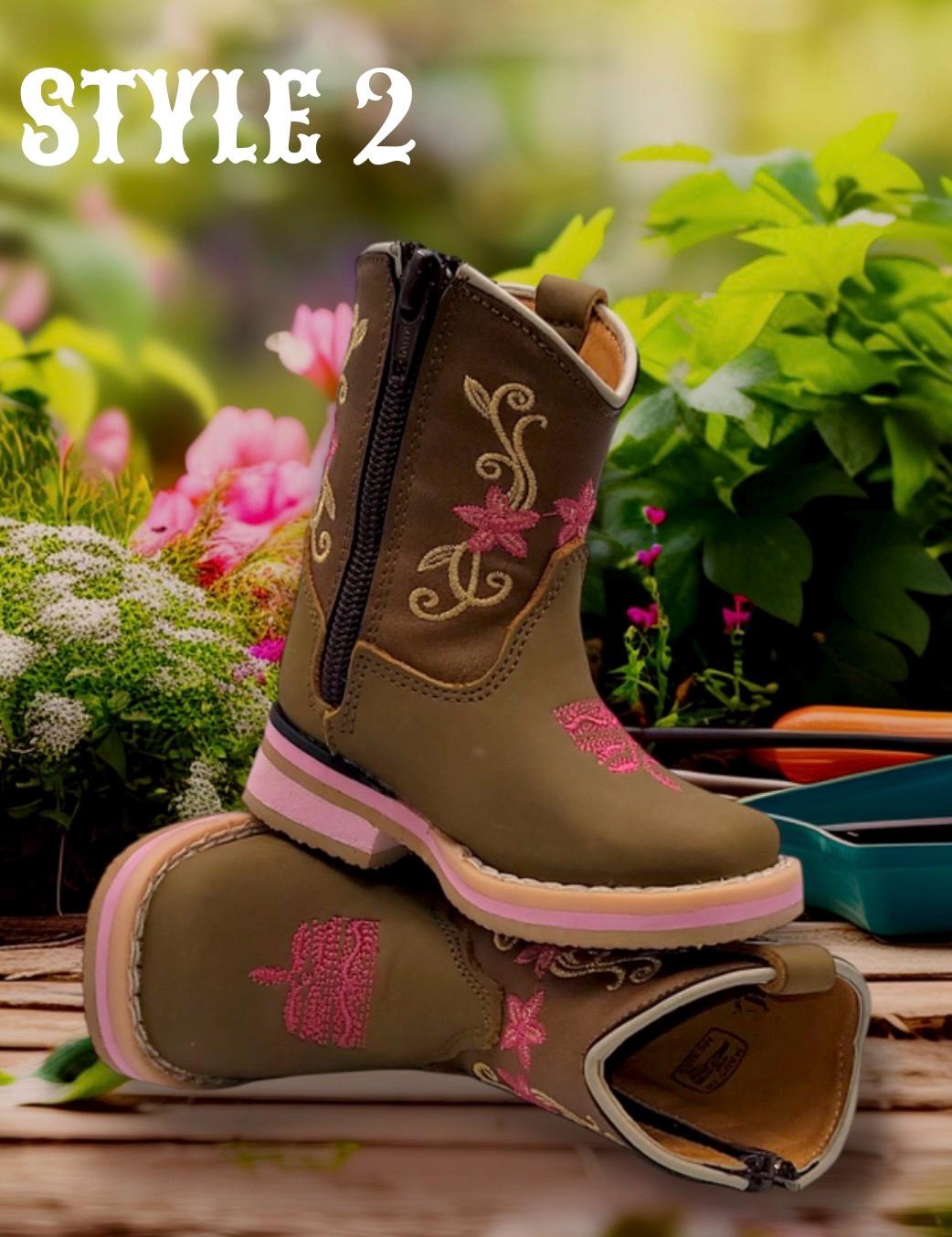 Cowgirl Baby Blue Bow Boots main image 1