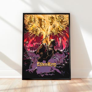 Elden Game Poster, Elden Video Game Art, Gamer Room Decor, Elden Canvas Print, Ring Wall Art, Gaming Room Canvas, Christmas Gift, Dorm Art