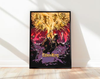 Elden Game Poster, Elden Video Game Art, Gamer Room Decor, Elden Canvas Print, Ring Wall Art, Gaming Room Canvas, Christmas Gift, Dorm Art