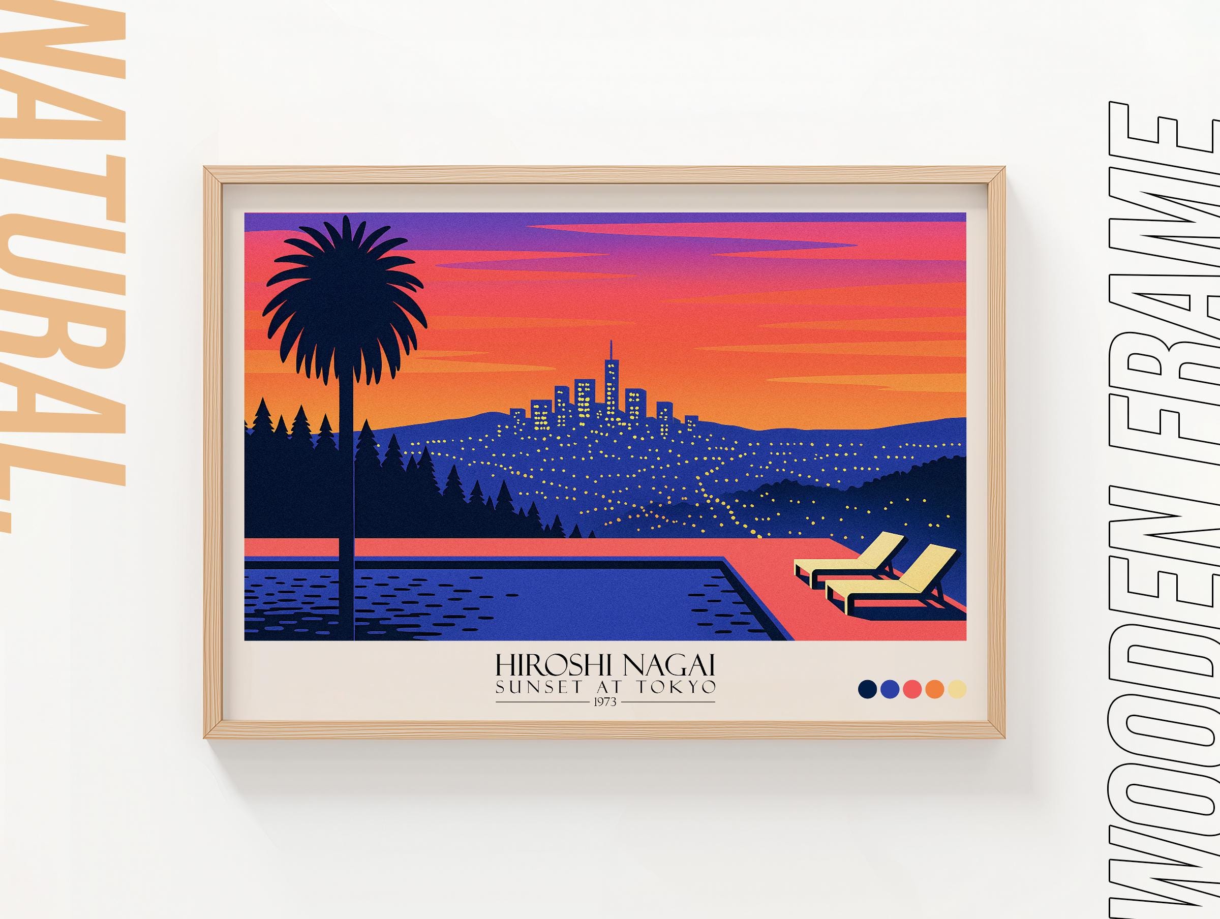 Hiroshi Nagai Tokyo Sunset Print: Japanese Retro Wall Art - Etsy